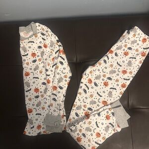 Kids Halloween Pajamas - White and Gray